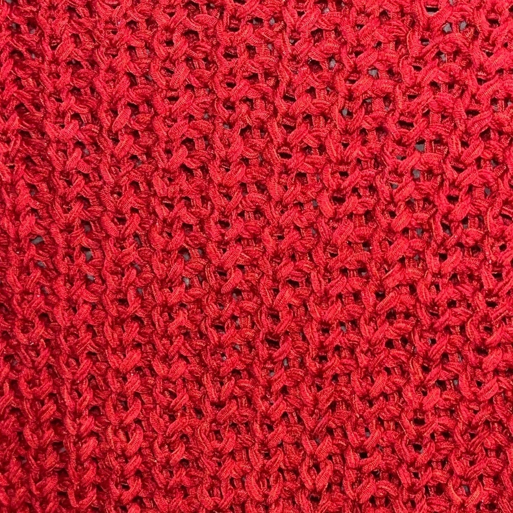 THE RANGE x REVOLVE | Chunky Cable Knit Crewneck Pullover in Red | Size Medium - Picture 6 of 8